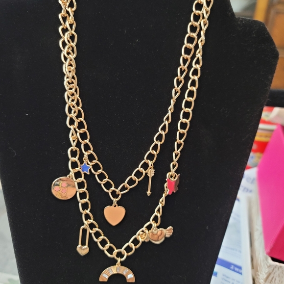 😻Layered chain link with charms - Picture 1 of 5